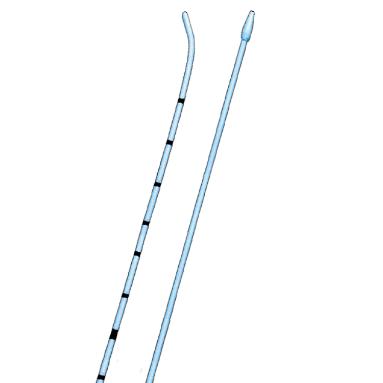 Ureteral catheter closed tip